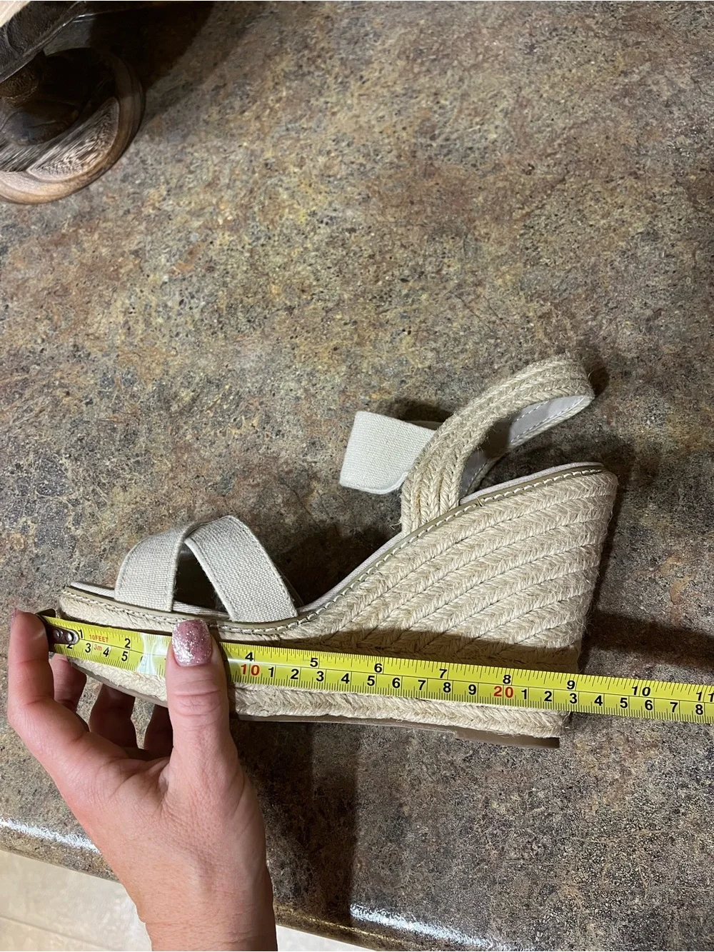 Steve Madden Espadrille Wedge Sandals Women Sz 6 Cream Natural Boho Summer